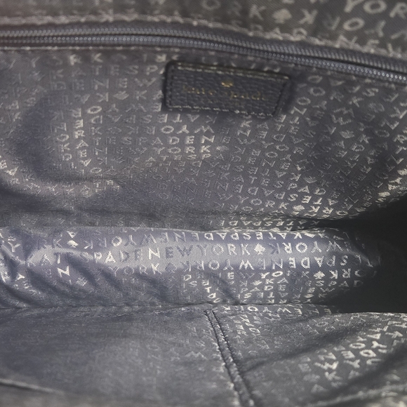 Vintage Kate Spade Navy Satchel with Gold Accents - Picture 3 of 11